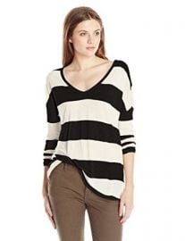 Lucky Brand Womenand39s Wide Stripe Top at Amazon