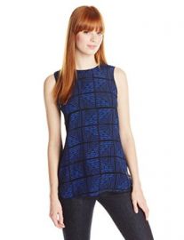 Lucky Brand Womenand39s Zig Zag Print Top at Amazon