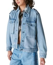 Lucky Brand Womens Liquid Denim Utility Jacket - Macys at Macys