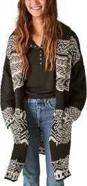 Lucky Brand Womenx27s Fair Isle Print Coatigan at Womens Clothing store at Amazon