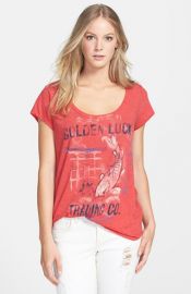 Lucky Brand and39Golden Luckand39 Scoop Neck Tee at Nordstrom