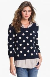 Lucky Brand and39Paulaand39 Polka Dot Sweater at Nordstrom