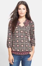 Lucky Brand and39Tilesand39 Smocked Top at Nordstrom