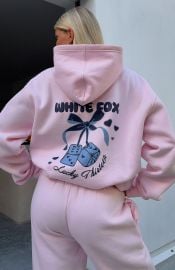 Lucky Thirteen Cheyenne Oversized Hoodie Soft Pink 124 White Fox Boutique US at White Fox Boutique