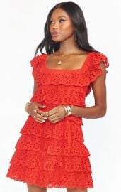 Lucy Mini Dress Cherry Eyelet Show Me Your Mumu at Show me Your Mumu