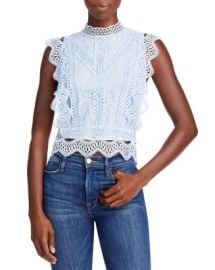 Lucy Paris Abigail Lace Cropped Top - 100 Exclusive    Bloomingdales at Bloomingdales