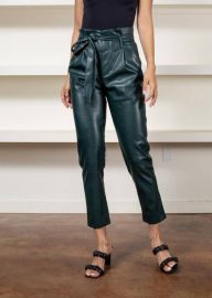 Lucy Paris Alaina Faux Leather Pant in Green Shop Premium Outlets at Shop Simon