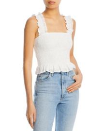 Lucy Paris Cotton Sleeveless Smocked Top Bloomingdales at Bloomingdales