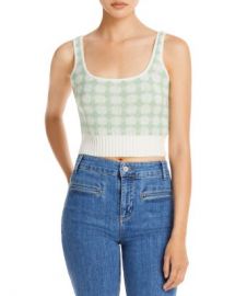 Lucy Paris Gingham Cropped Tank Top    Bloomingdales at Bloomingdales