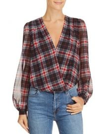 Lucy Paris Plaid Blouson Bodysuit at Bloomingdales