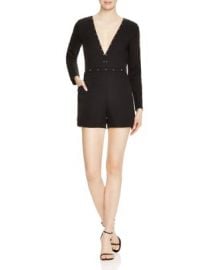 Lucy Paris Studded Deep V Romper - 100  Exclusive at Bloomingdales