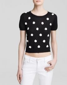 Lucy Paris Sweater - Flower Applique at Bloomingdales