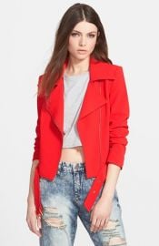 Lucy Paris and39Frostand39 Belted Moto Jacket at Nordstrom