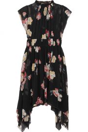 Luisa Floral Print Silk-Georgette Dress at Net A Porter