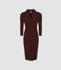 Luisa Knitted Wrap Dress at Reiss