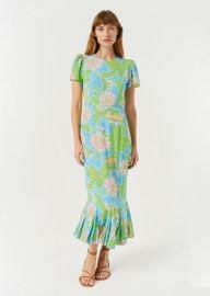 Lulani Dress Blue Psychedelic Flower Grande RHODE at Rhode