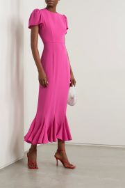 Lulani ruffled crepe midi dress at Net a Porter