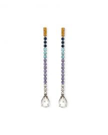 Lulu Frost Fortune Linear Drop Crystal Earrings at Neiman Marcus