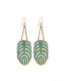 Lulu Frost Hibiscus Dangle Earrings at Neiman Marcus