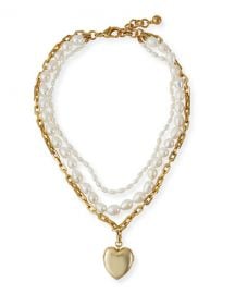 Lulu Frost Love of Pearl Heart Locket Necklace at Neiman Marcus