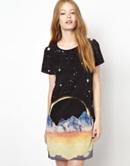 Lulu and Co  Lulu and Co Eclipse Tshirt Dress in Silk at Asos