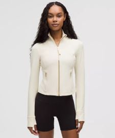 Lululemon Define Cropped Jacket in Light Ivory Gold at Lululemon