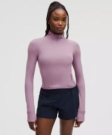 Lululemon Its Rulu Cropped Half Zip in Lavender Lux at Lululemon