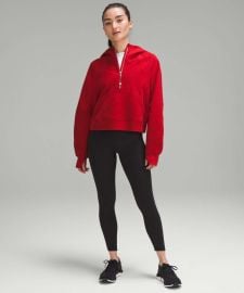 Lululemon Scuba Oversized Half zip Hoodie in Red at Lululemon