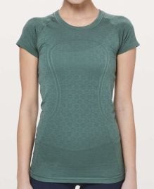 Lululemon Swiftly Tech Green Flowers Tee at Lululemon