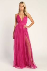 Lulus Rare Beauty Magenta Backless Maxi Dress at Lulus