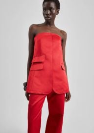 Luma Satin Bustier - Red The Frankie Shop at The Frankie Shop