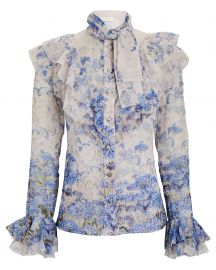 Luminous Floral Cotton-Silk Blouse at Intermix