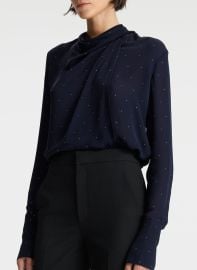 Luna Embellished Silk Top at ALC