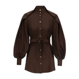 Luna Obi Tunic Chocolate Online Zimmermann at Zimmermann