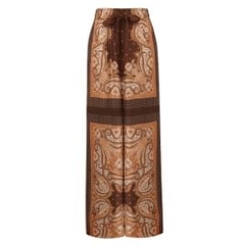 Luna Track Pant Caramel Paisley Online Zimmermann at Zimmermann