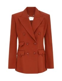 Luna Wool Blazer Rust Online Zimmermann at Zimmermann