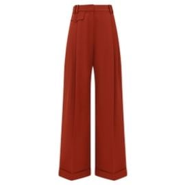 Luna Wool Slouch Pant Rust Online Zimmermann at Zimmermann