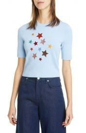 Lunar Star Appliqué Short Sleeve Sweater at Nordstrom Rack