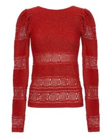 Lurex Pouf Sleeve Sweater at Intermix