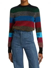 Lurex Stripe Crewneck Sweater at Saks Fifth Avenue