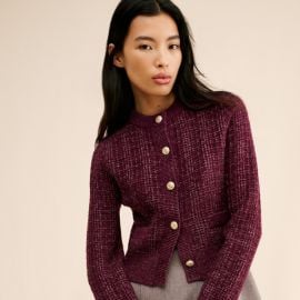 Lurex Tweed Knit Cardigan Nuuly at Nuuly