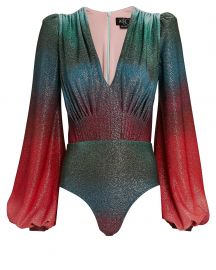 Lurex V-Neck Bodysuit at Intermix