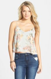 Lush Double Ruffle Swing Camisole at Nordstrom