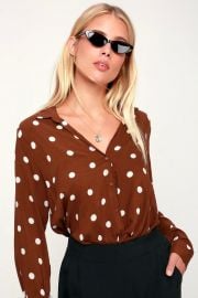 Lush Jayda polka dot top at Lulus