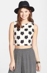 Lush Print Woven Crop Tank at Nordstrom