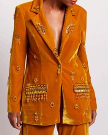 Luxe Velvet Beaded Jacket at Patbo