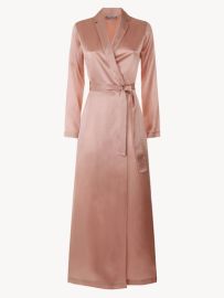 Luxury Silk Long Robe in Powder Pink  La Perla at La Perla - US