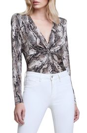 Lx27AGENCE Alexis Twist Front Bodysuit at Nordstrom