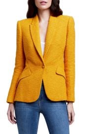 Lx27AGENCE Chamberlin Textured Stretch Cotton Blazer at Nordstrom