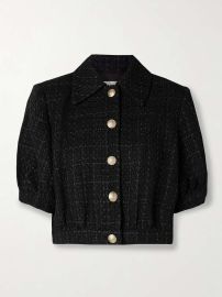 Lx27AGENCE Cove cropped cotton-blend tweed jacket NET-A-PORTER at Net a Porter